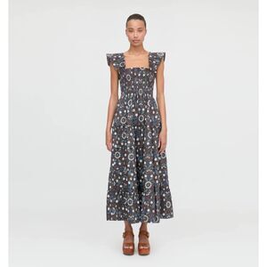 Hill House Maxi Dress in Charcoal Floral Print
